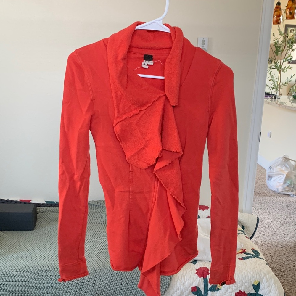 We The Free Vibrant Orange Knit Top